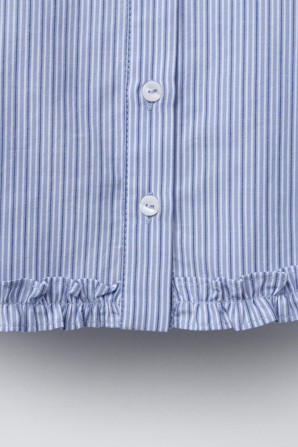 STRIPED SHIRT WITH RUFFLES - Zara фото 4
