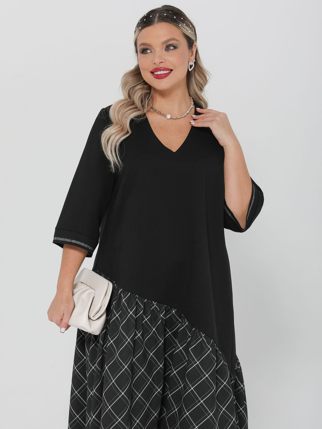 Платье 0345-1с черный матовый