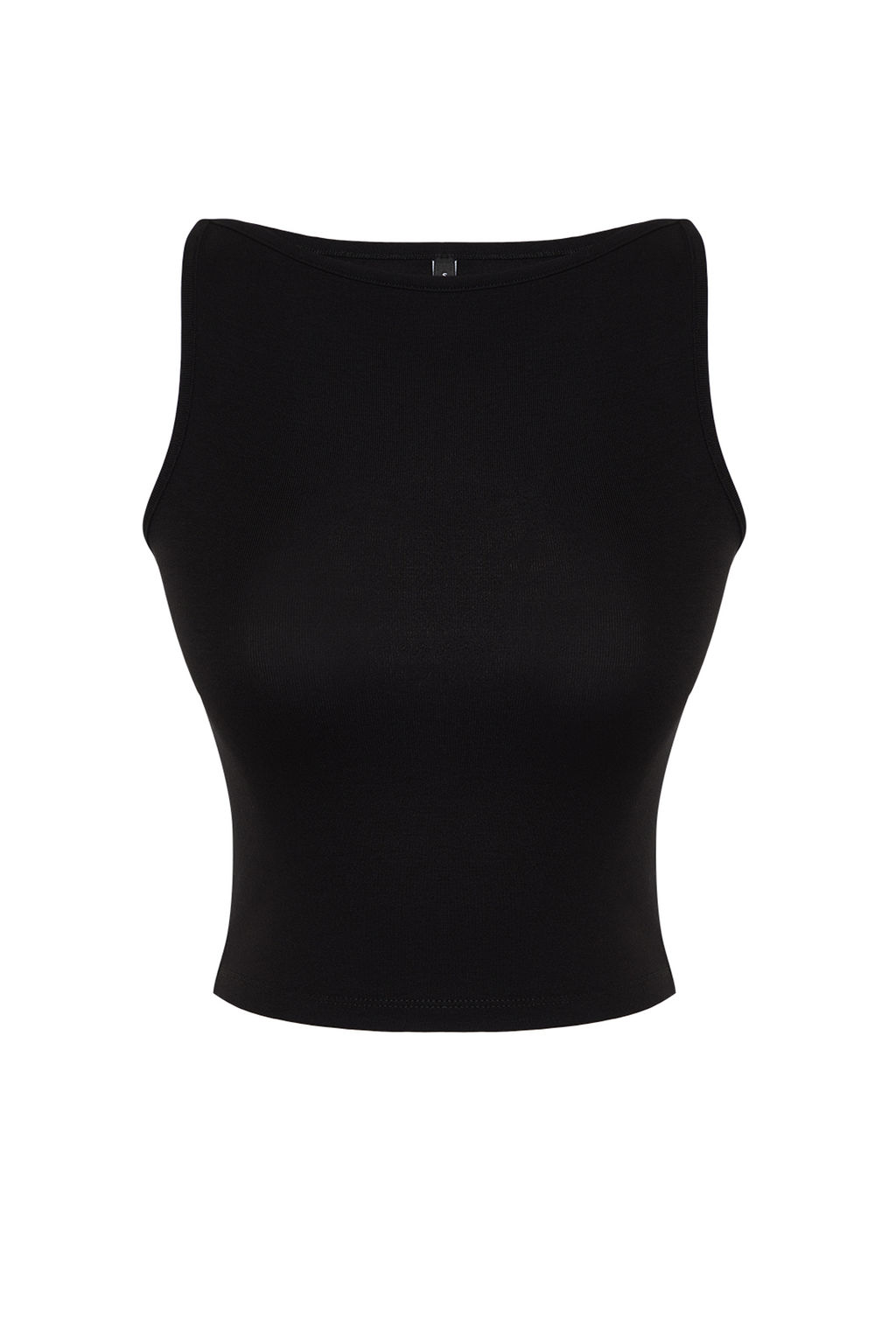 Siyah Ask?l? Fitted/Vucuda Oturan Esnek Orme Bluz TWOSS24BZ00535