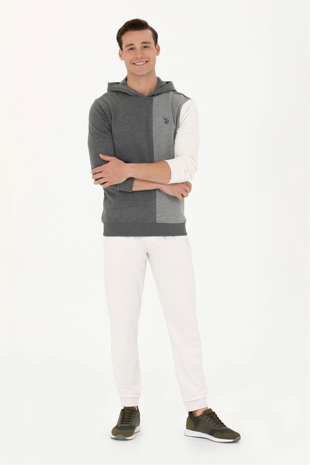 U. S. Polo Assn Мужской свитшот антрацитового меланжа - U.s. polo assn фото 12