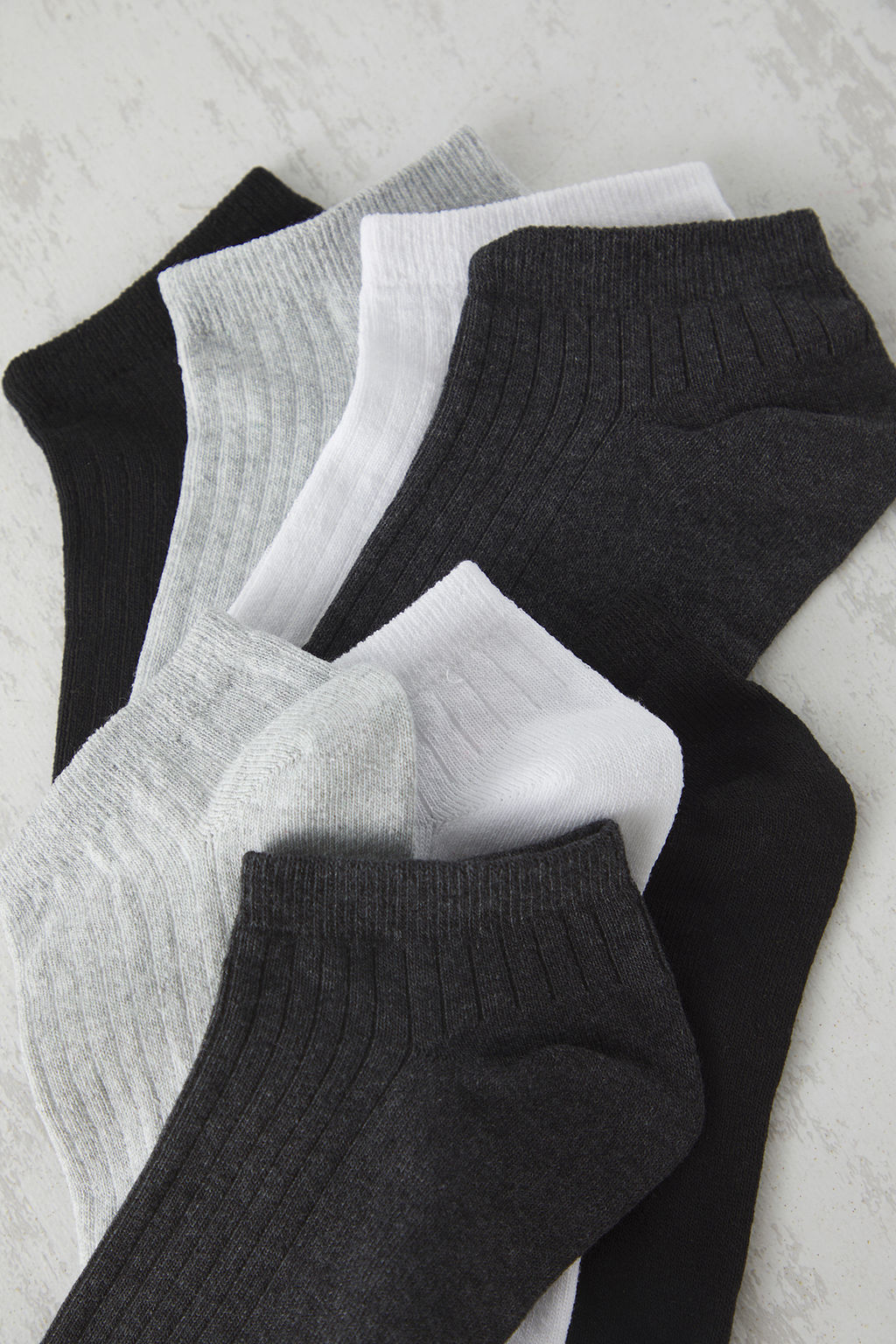 Beyaz Unisex 8li Pamuklu Patik Corap TEDAW25CO00005