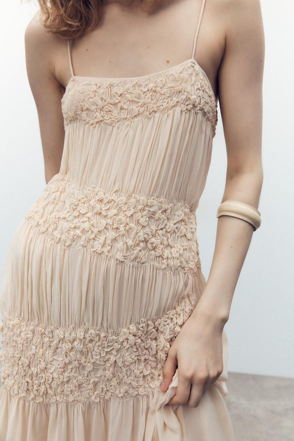 PLEATED STRAPPY DRESS - Zara фото 3