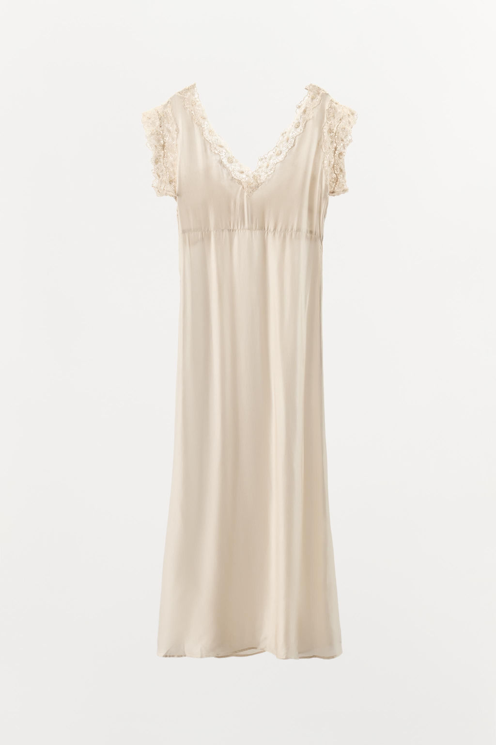 SATIN LACE CAMISOLE DRESS - Zara фото 4