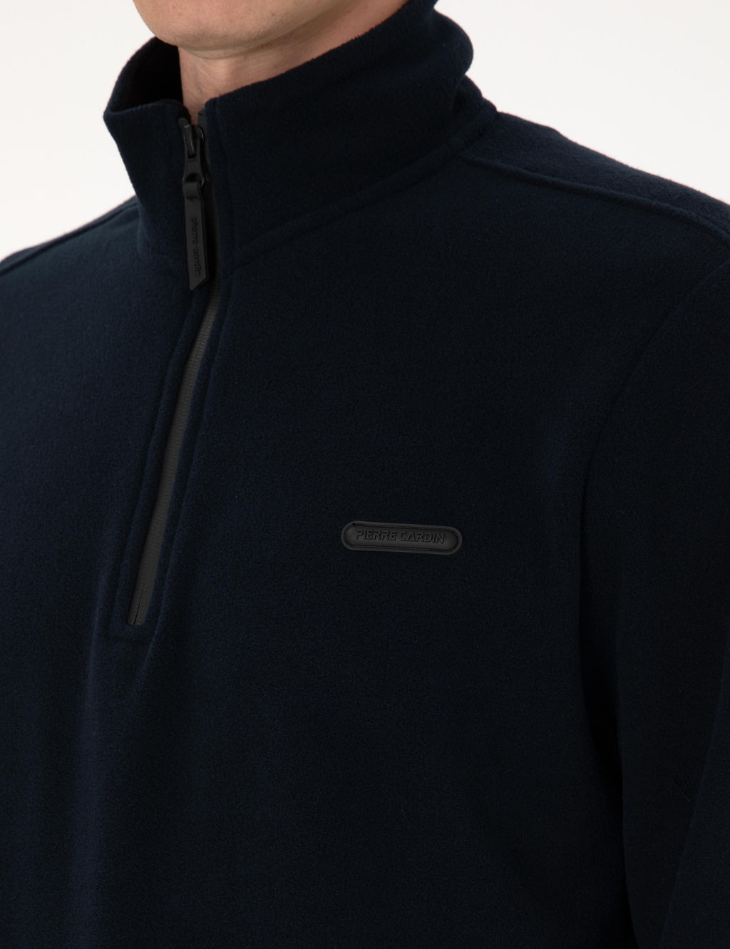 Lacivert Regular Fit Yar_m Fermuarl_ Polar Sweatshirt - Pierre cardin фото 7