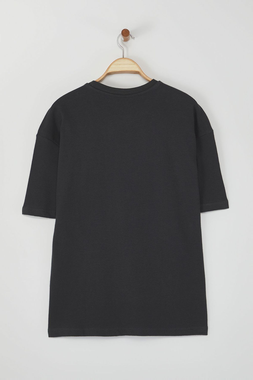 TRENDYOL MAN Limited Edition Antrasit Oversize/Genis Kesim Etiket Islemeli Dokulu Tok T-shirt TMNSS23TS00074 - Trendyolmilla фото 11