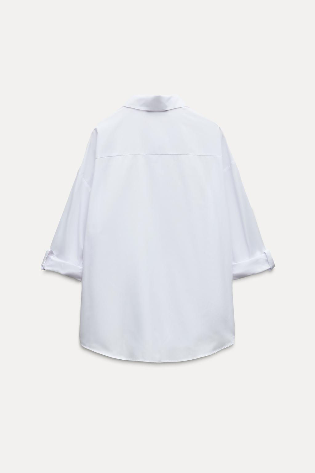 POPLIN SHIRT WITH SIDE STRIPE - Zara фото 5