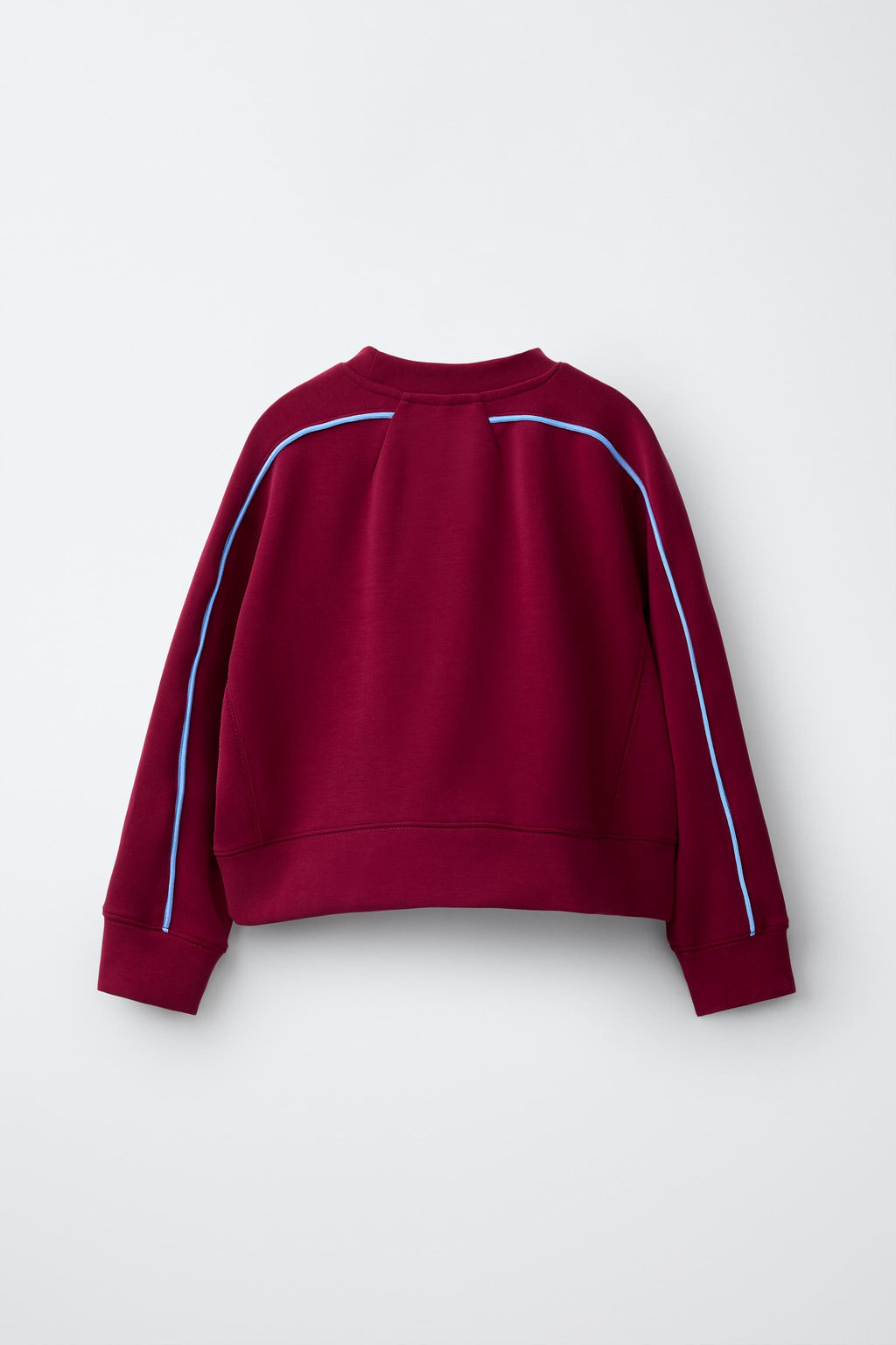 SUDADERA SPORTY CONTRASTE / Burgundy - Zara фото 4