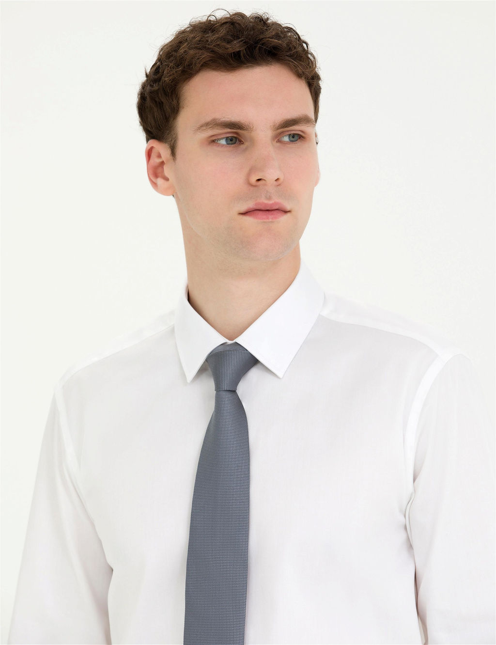 Beyaz Slim Fit Uzun Kollu Klasik G_mlek - Pierre cardin фото 2