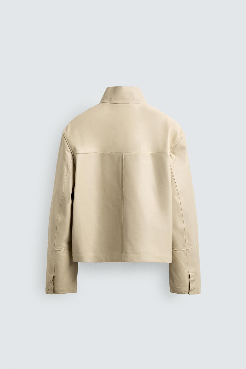 CAZADORA PIEL CREMALLERA / Crudo - Zara фото 7