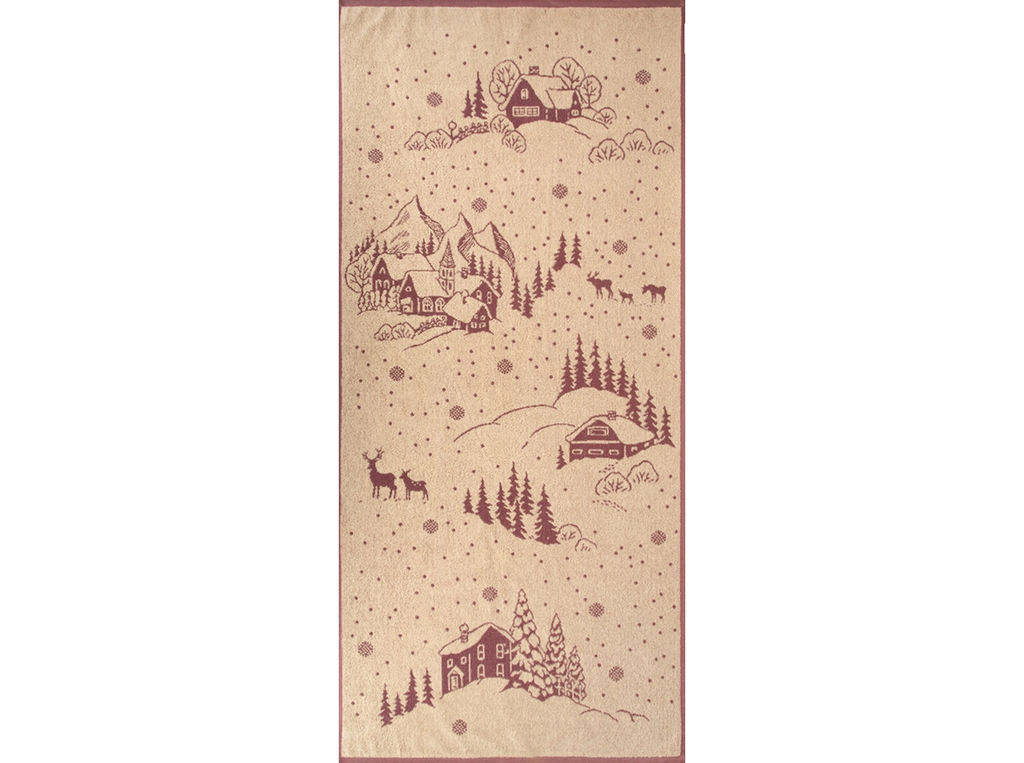 6с102.411ж1 У леса на опушке (слива1) Полотенце махровое 67х150см