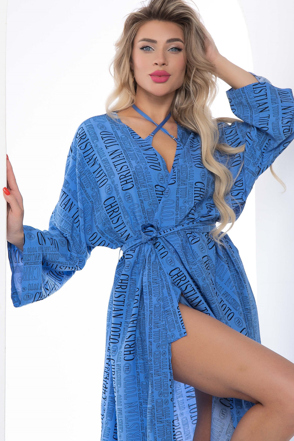 Парео Пляжный сезон (синее) П11766 - Lt collection фото 3