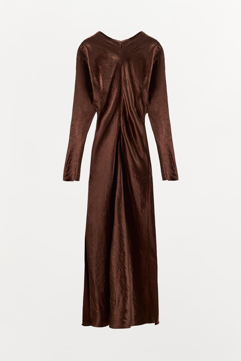 CRUMPLED PLEATED MIDI DRESS - Zara фото 6