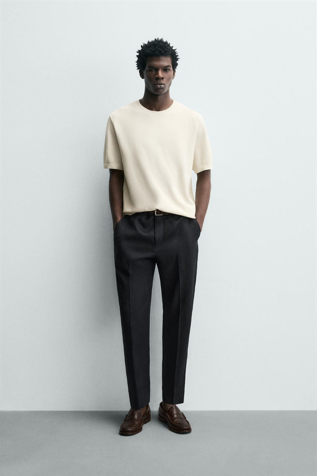 RELAXED FIT KNIT T-SHIRT