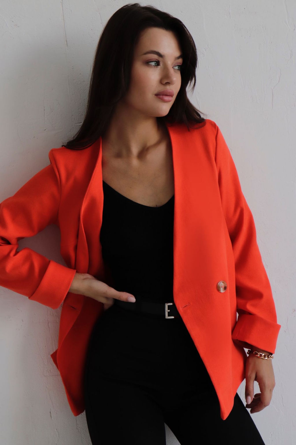 Двубортный жакет без лацканов - Martichelli фото 25