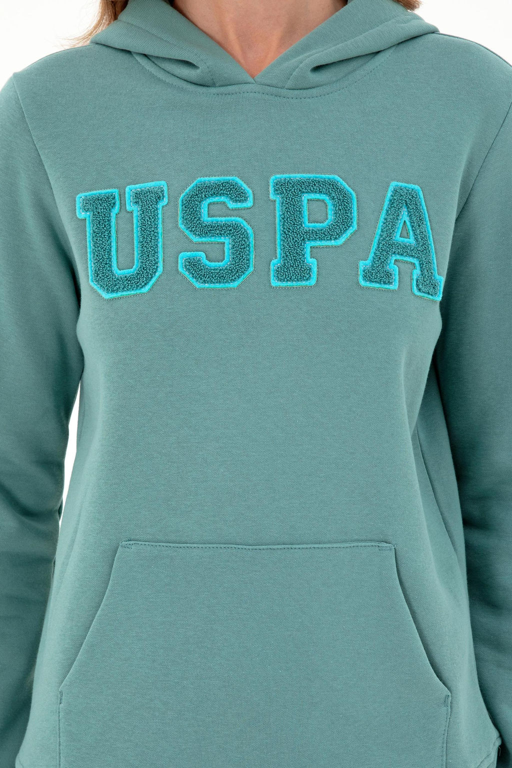 Женский мятный базовый свитшот - U.s. polo assn фото 6