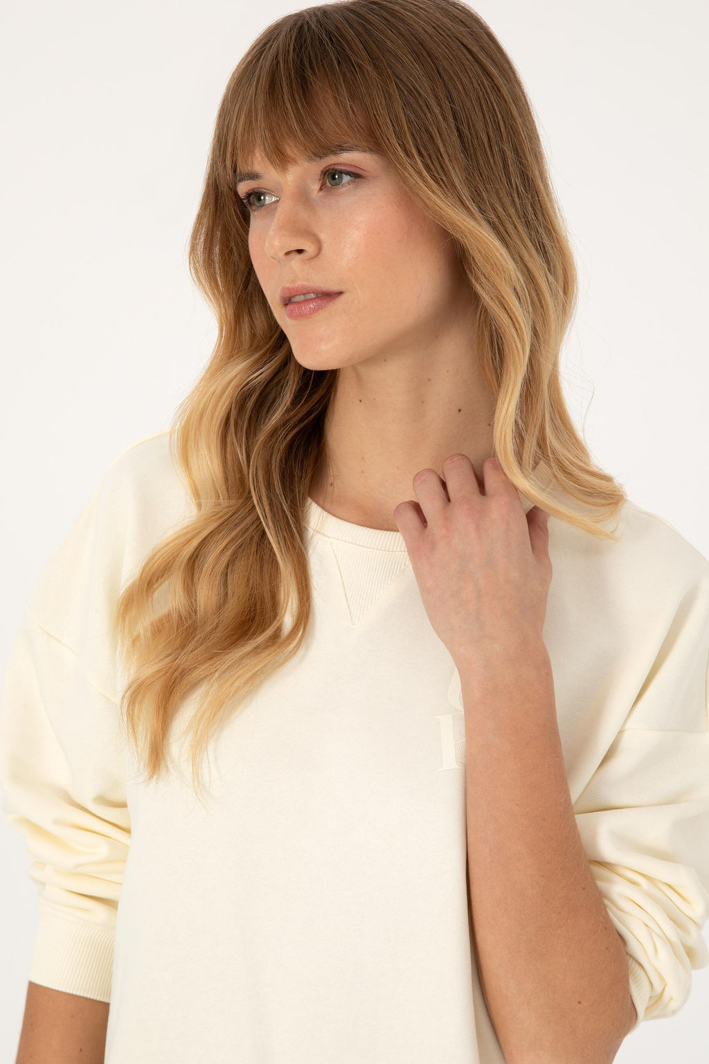 Kad_n Krem Sweatshirt - U.s. polo assn фото 2