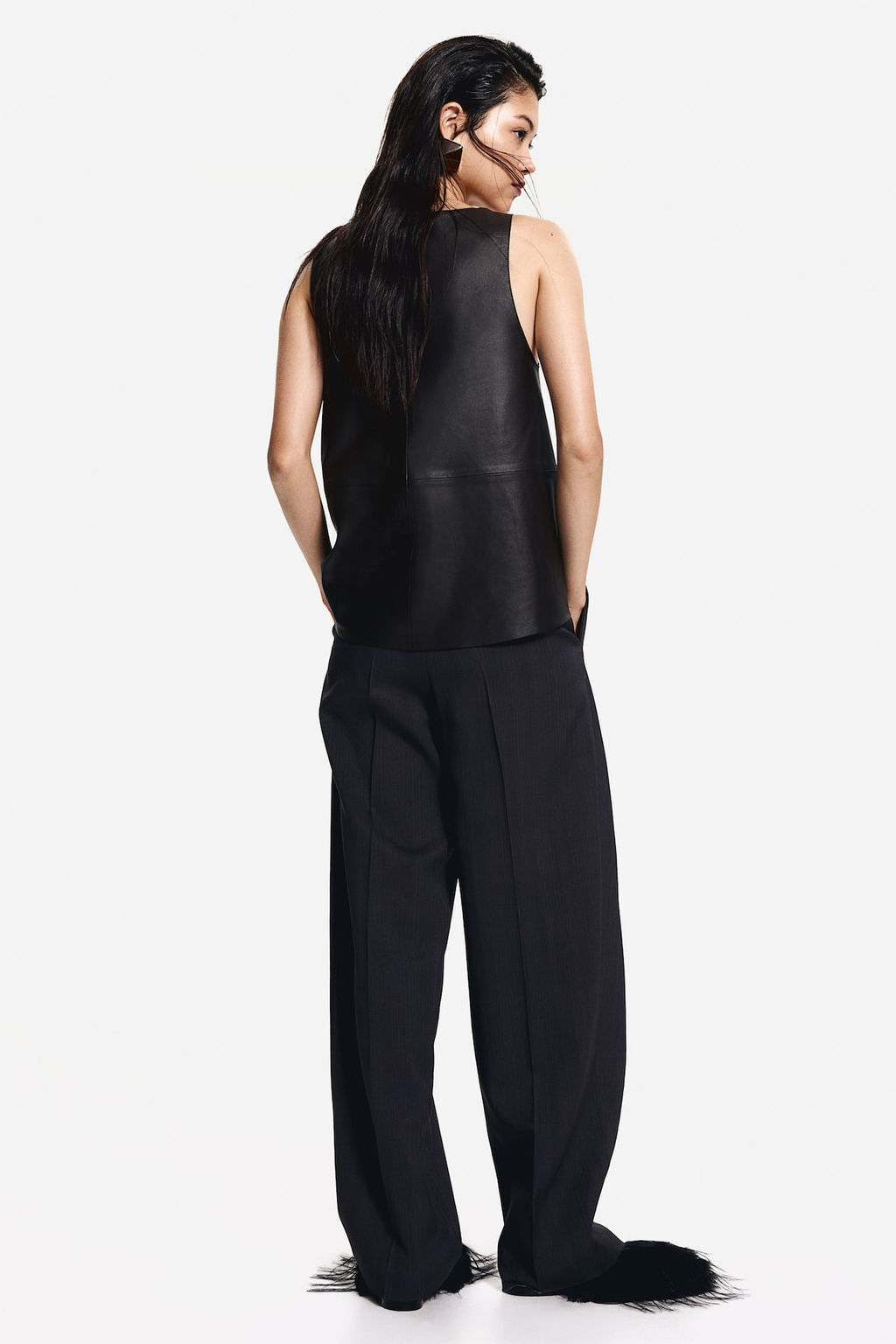 Pantalon sastre en mezcla de lana - H&m фото 3