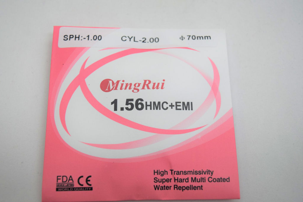 Цена за 1 шт. Линзы MINGRUI Ф70 индекс 1.56 SPH -1,00 CYL -2,00