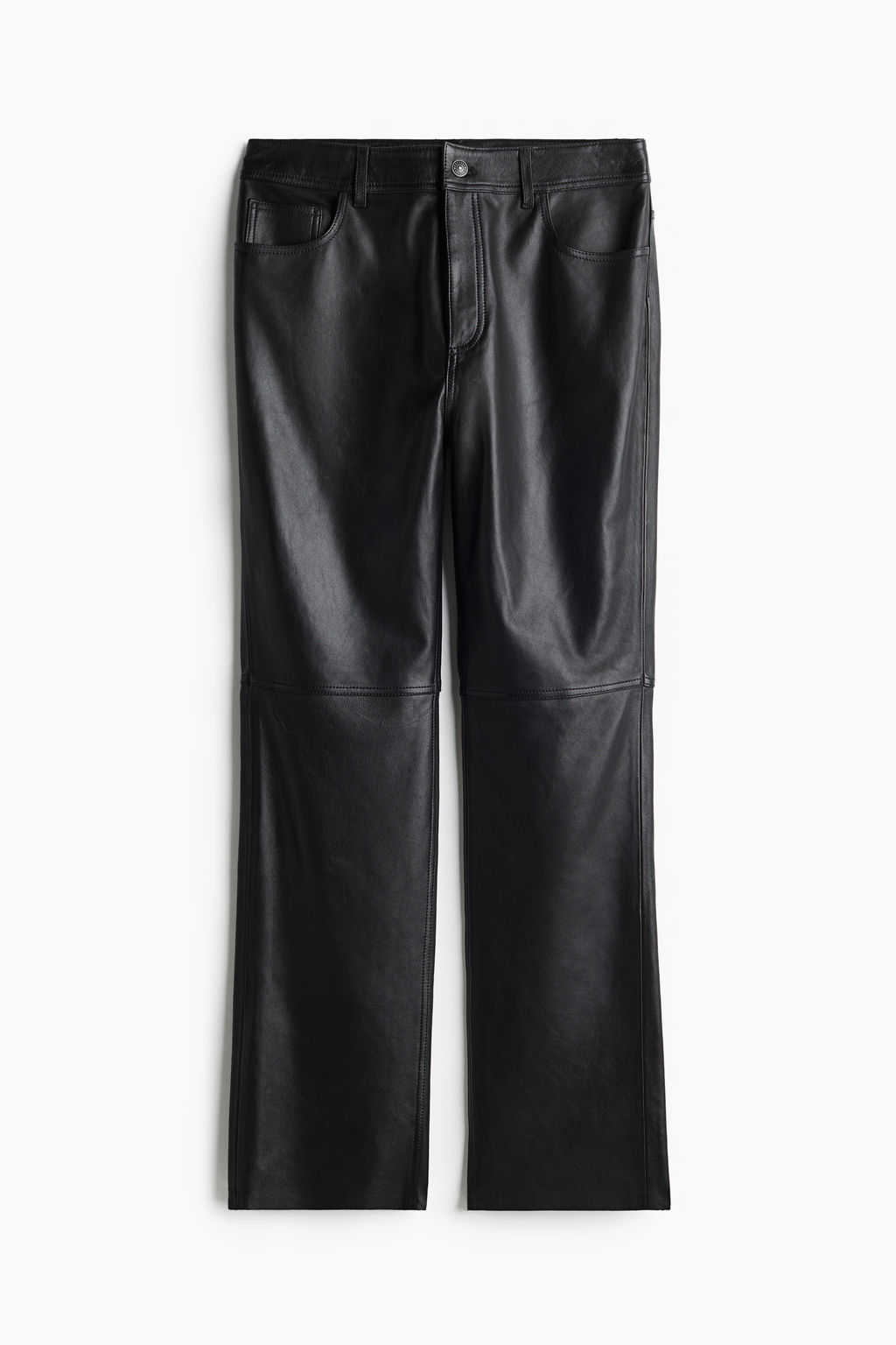 Pantalon tobillero de piel - H&m фото 7