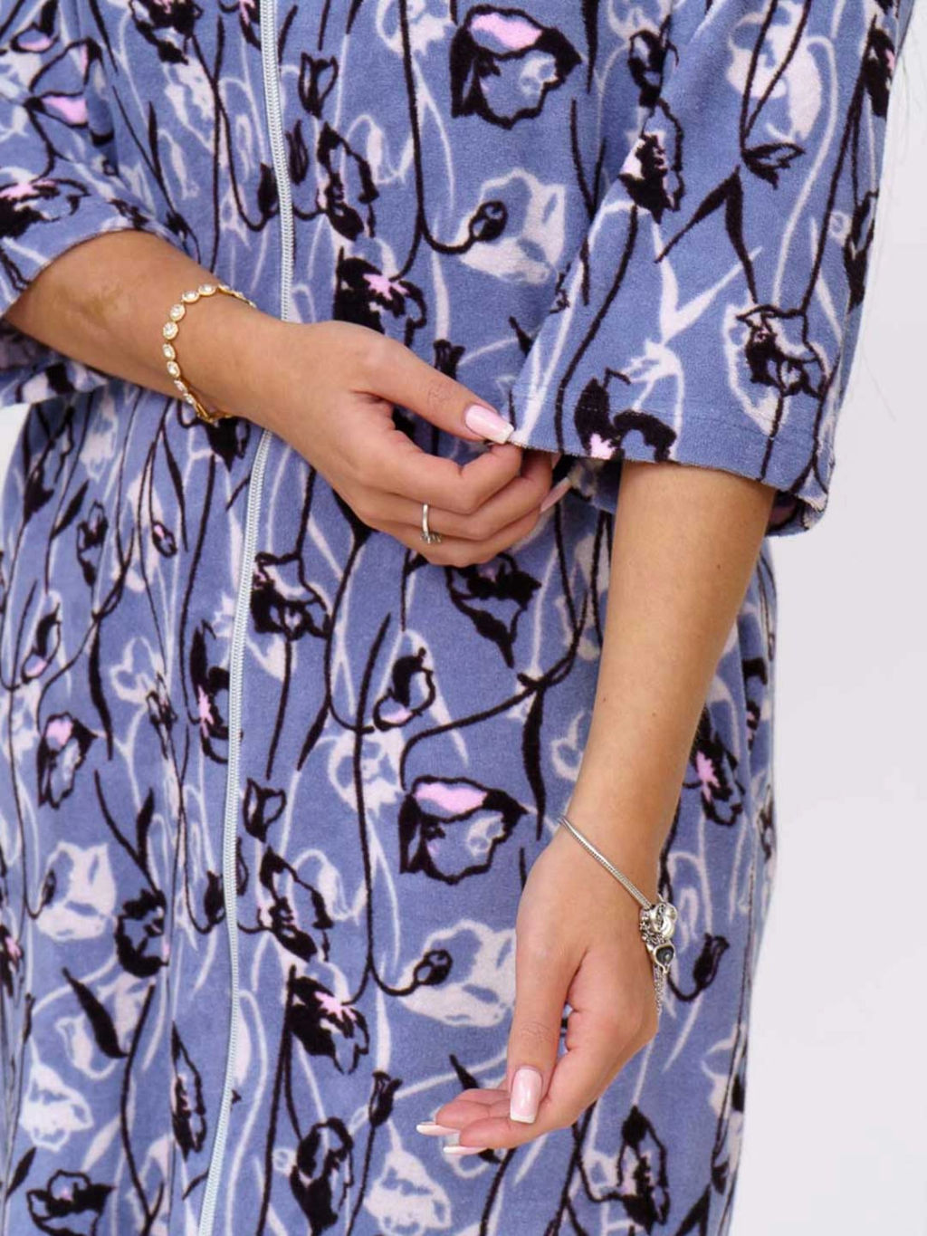 Халат женский, цвет голубой