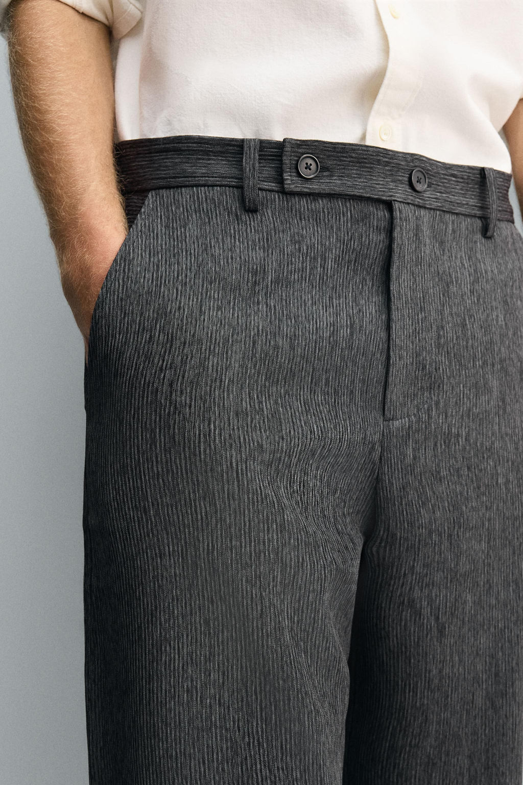 TEXTURED CARROT FIT TROUSERS - Zara фото 5