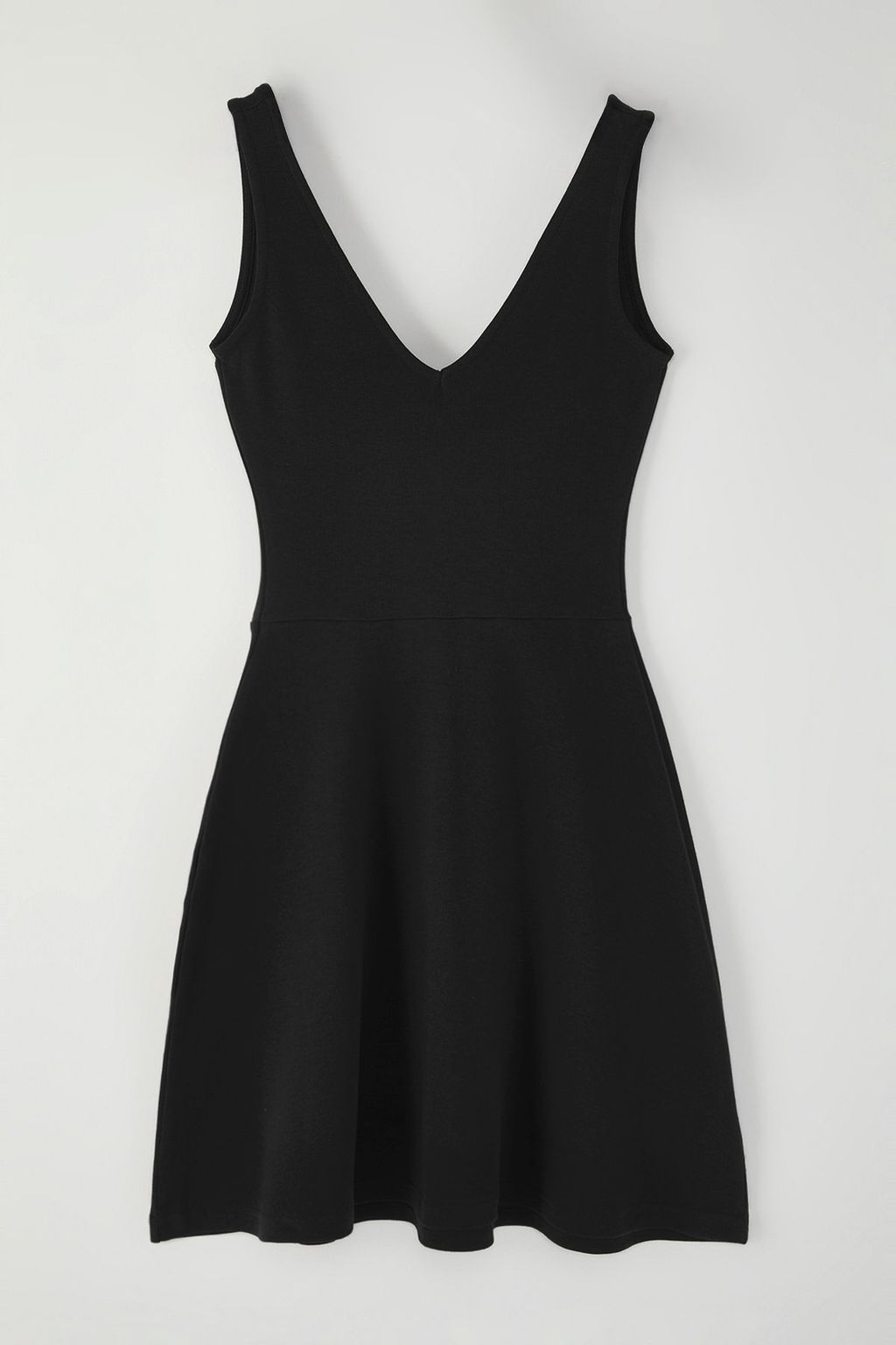 Siyah Skater/Belden Ac?lan V Yaka Mini Orme Elbise TWOSS25EL00358 - Trendyolmilla фото 7