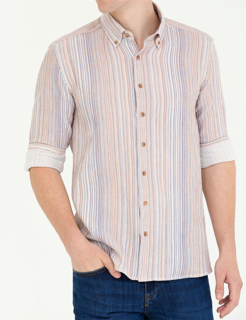 Lacivert Regular Fit Uzun Kollu G_mlek - Pierre cardin фото 6