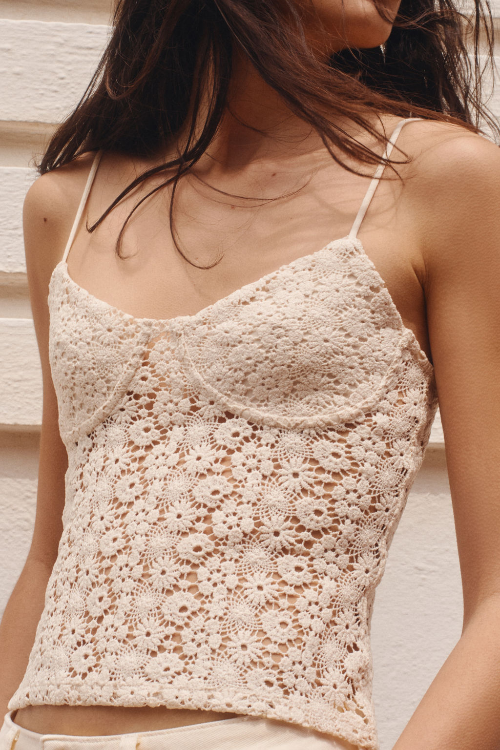 Top de tirantes efecto crochet - H&m фото 4