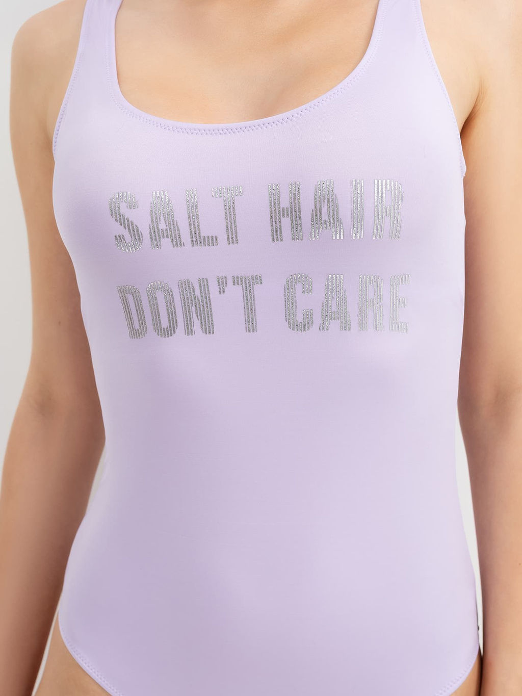 Слитный купальник на расширенных бретелях в лавандовом цвете лаванда +печать 762201-1 - Mark formelle фото 3