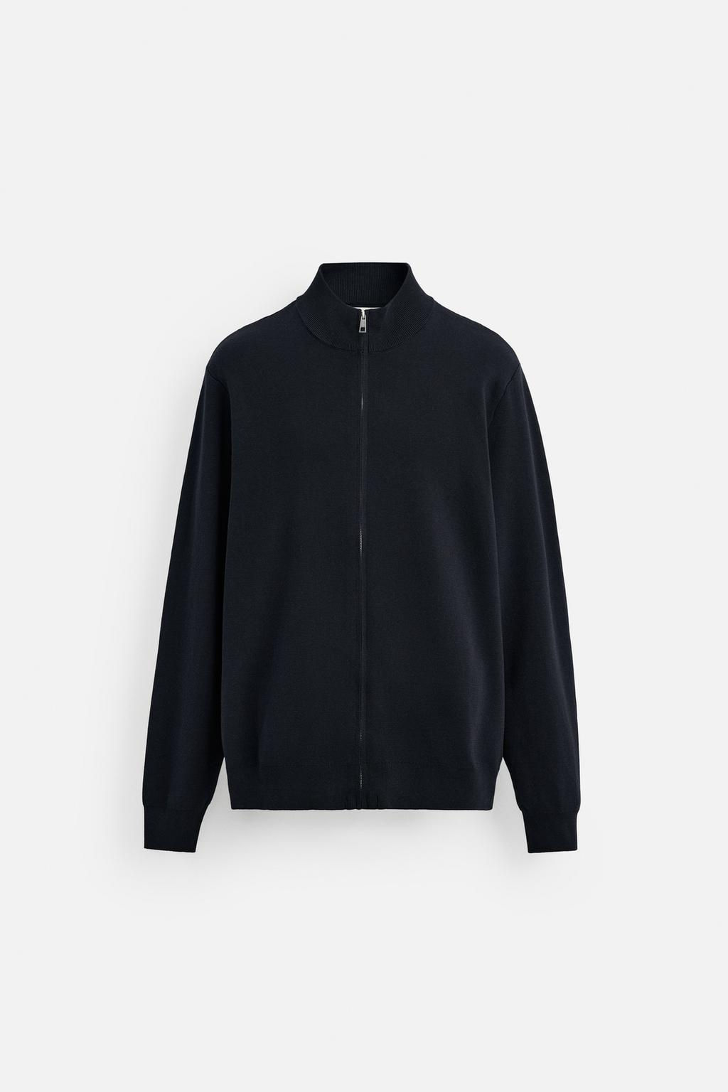 MOCK NECK CARDIGAN WITH ZIP - Zara фото 7