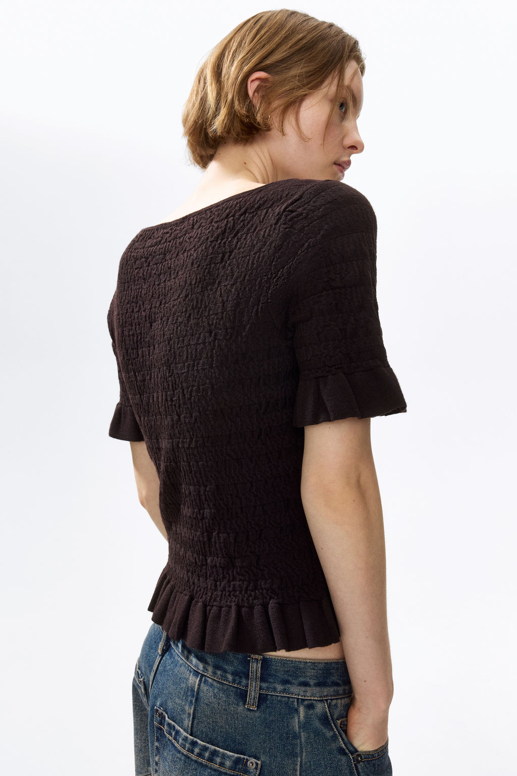 Top en punto con textura - H&m фото 8