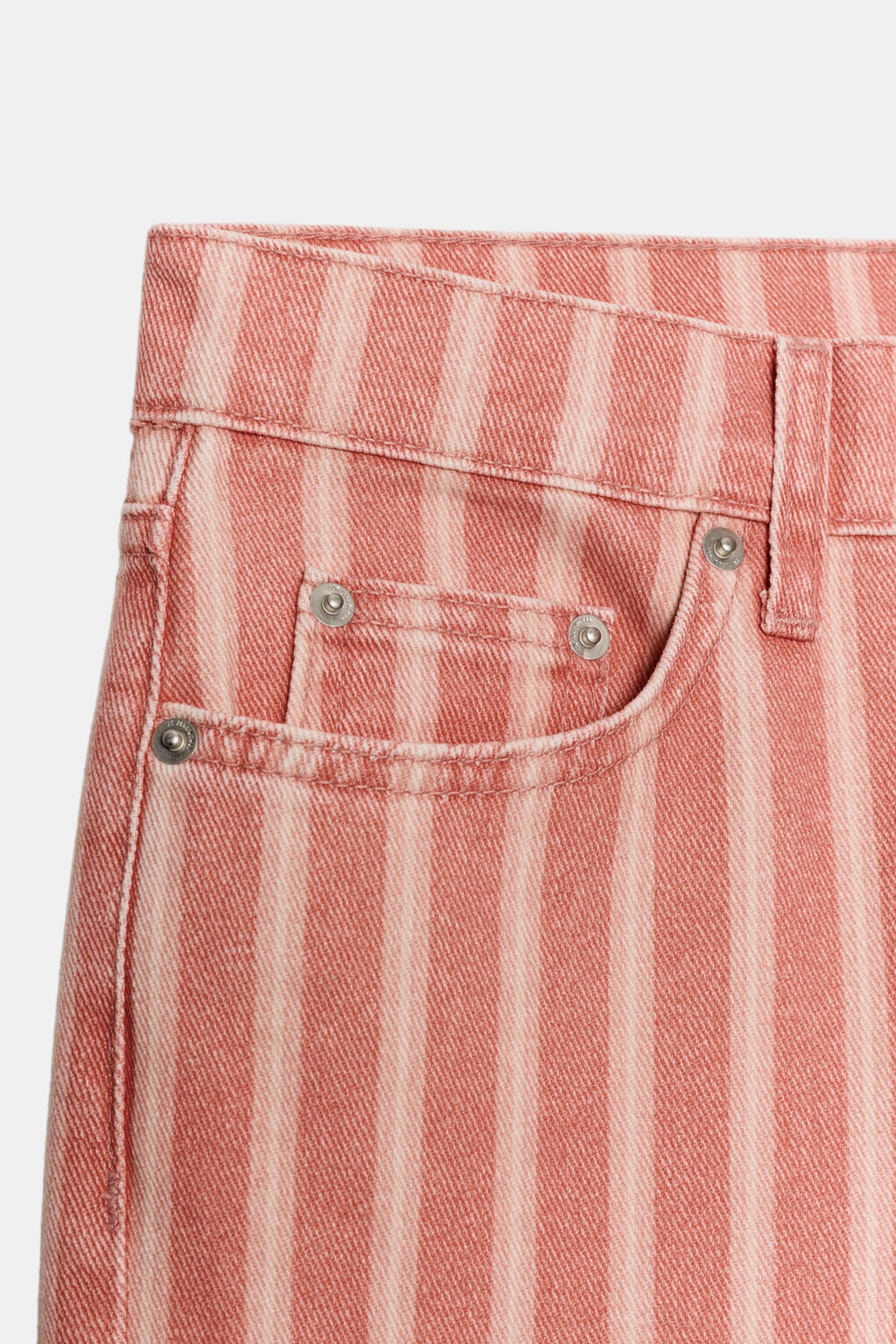 JEANS ZW COLLECTION SLIM TIRO MEDIO RAYAS / Coral - Zara фото 7