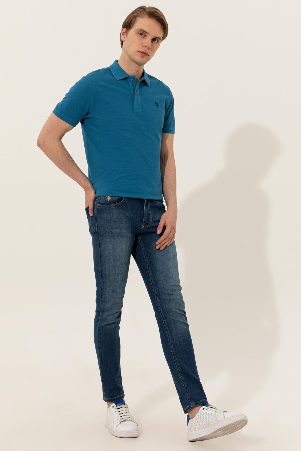 Мужская футболка Petrol Basic с воротником-поло Неожиданная скидка в корзине - U.s. polo assn фото 4