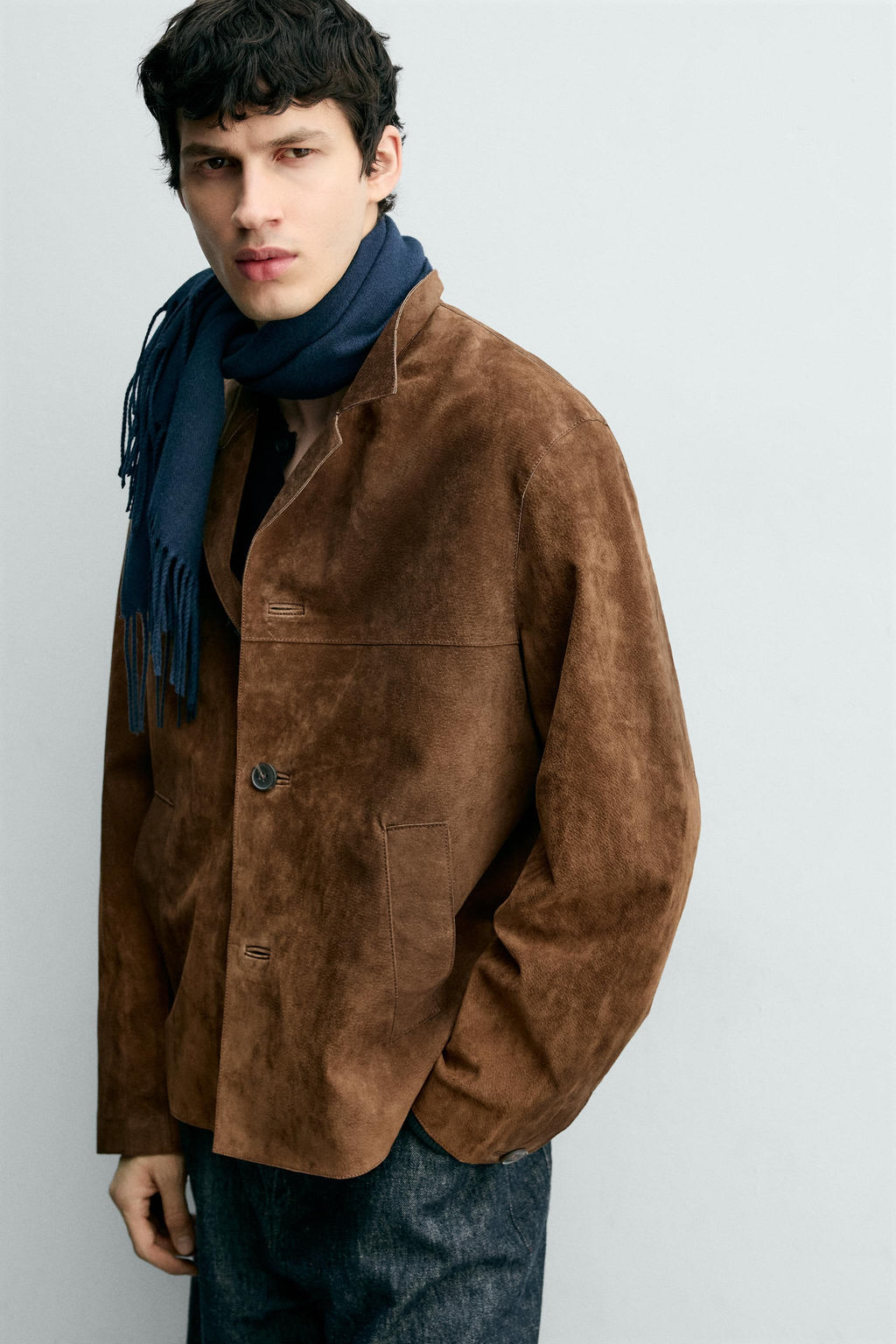 SUEDE LEATHER OVERSHIRT - Zara фото 5
