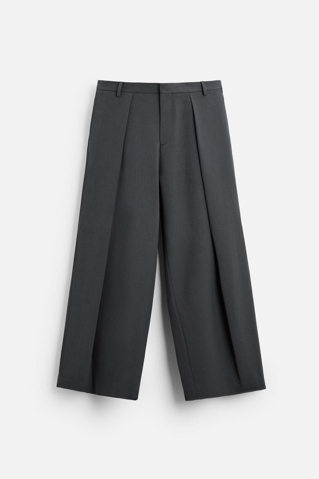 WIDE-FIT PLEATED TROUSERS - Zara фото 16