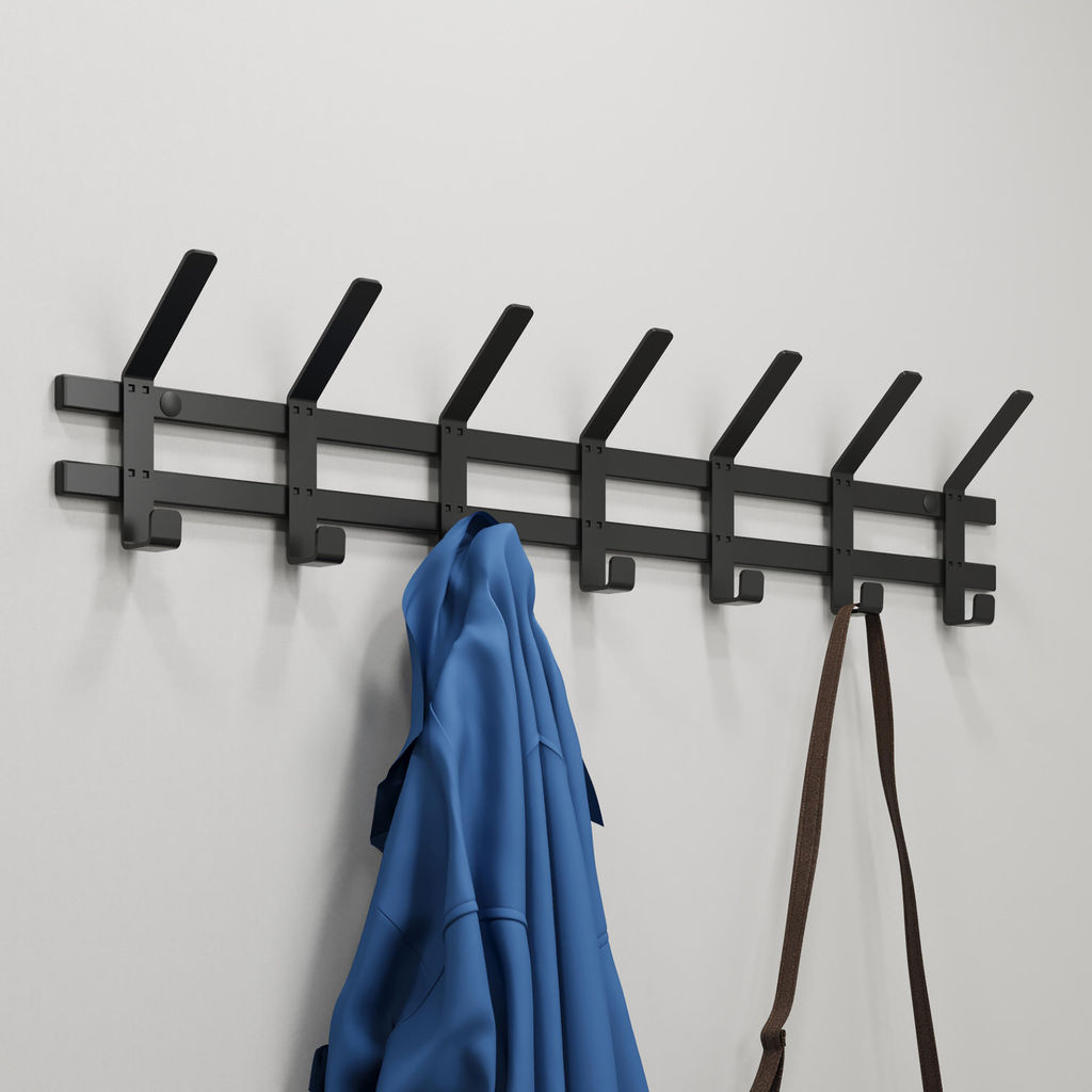 Вешалка настенная "Торонто 7", арт. ВНТ7/Б/Ч/ГР