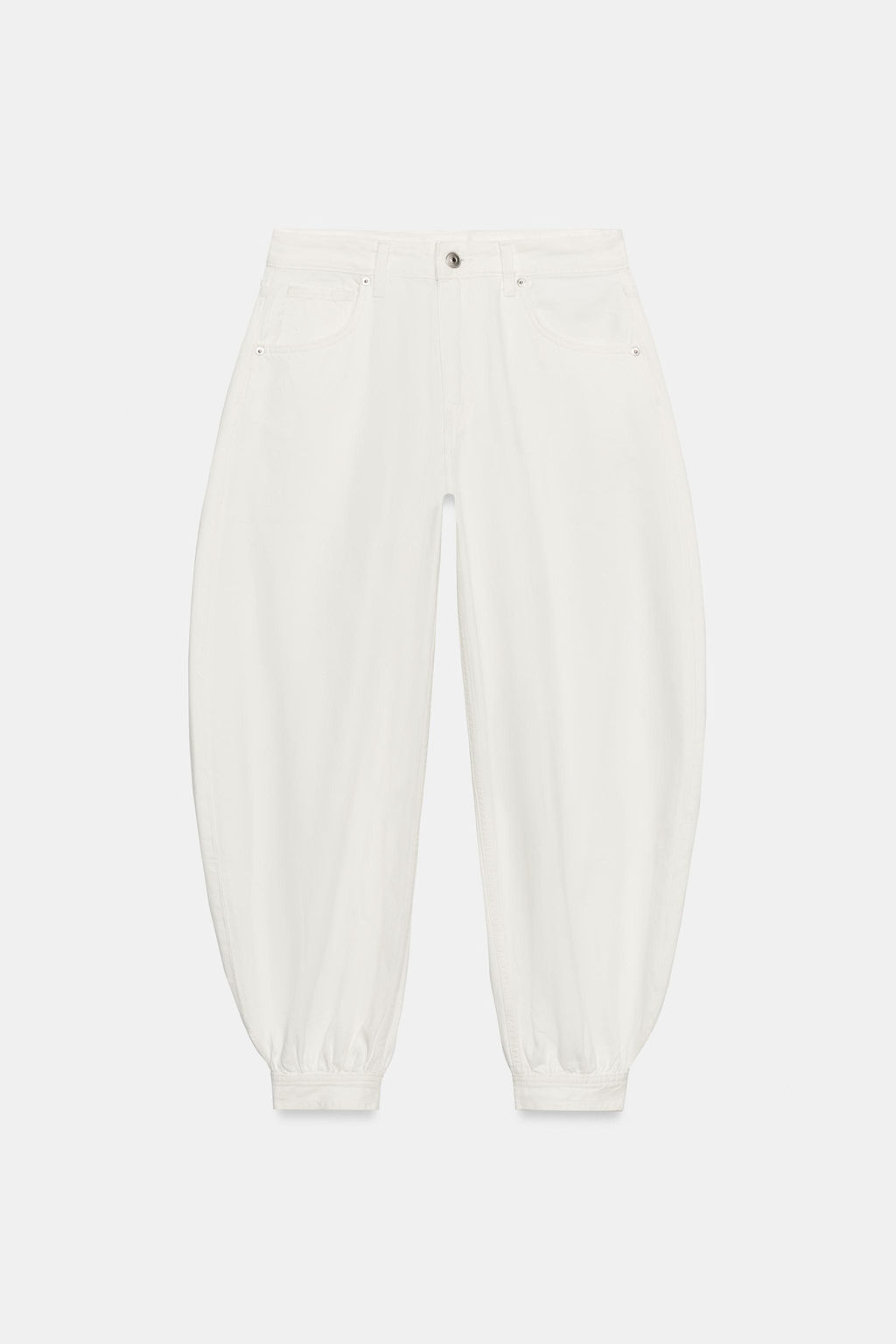 JEANS TRF BALLOON TRABILLA TIRO MEDIO / Blanco - Zara фото 7