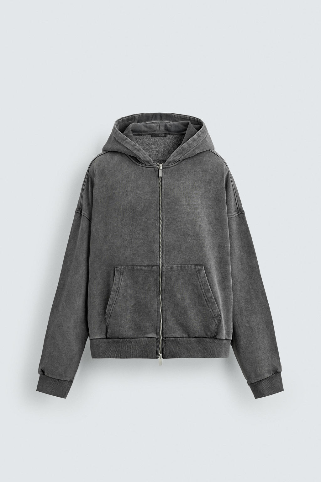 WASHED ZIP HOODIE - Zara фото 8