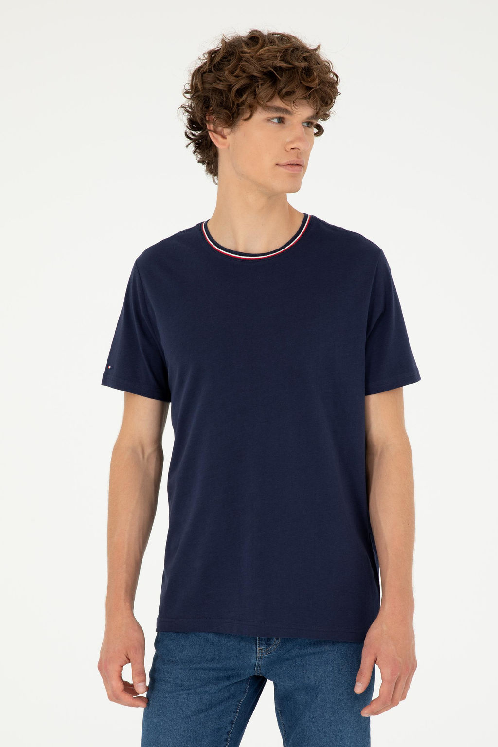Футболка мужская U.S. Polo Assn из хлопка темно-синяя