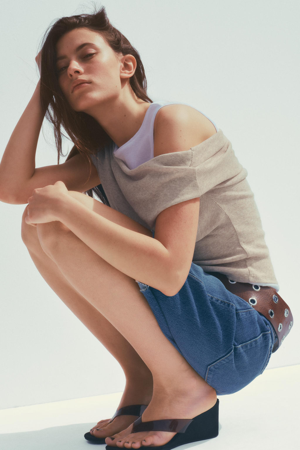 ASYMMETRIC DOUBLE T-SHIRT - Zara фото 2
