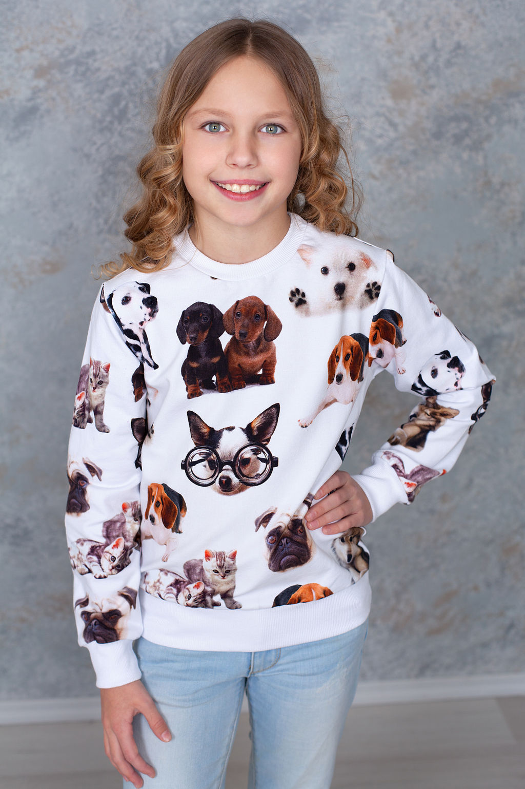 Свитшот "Перси-Клайд",белый