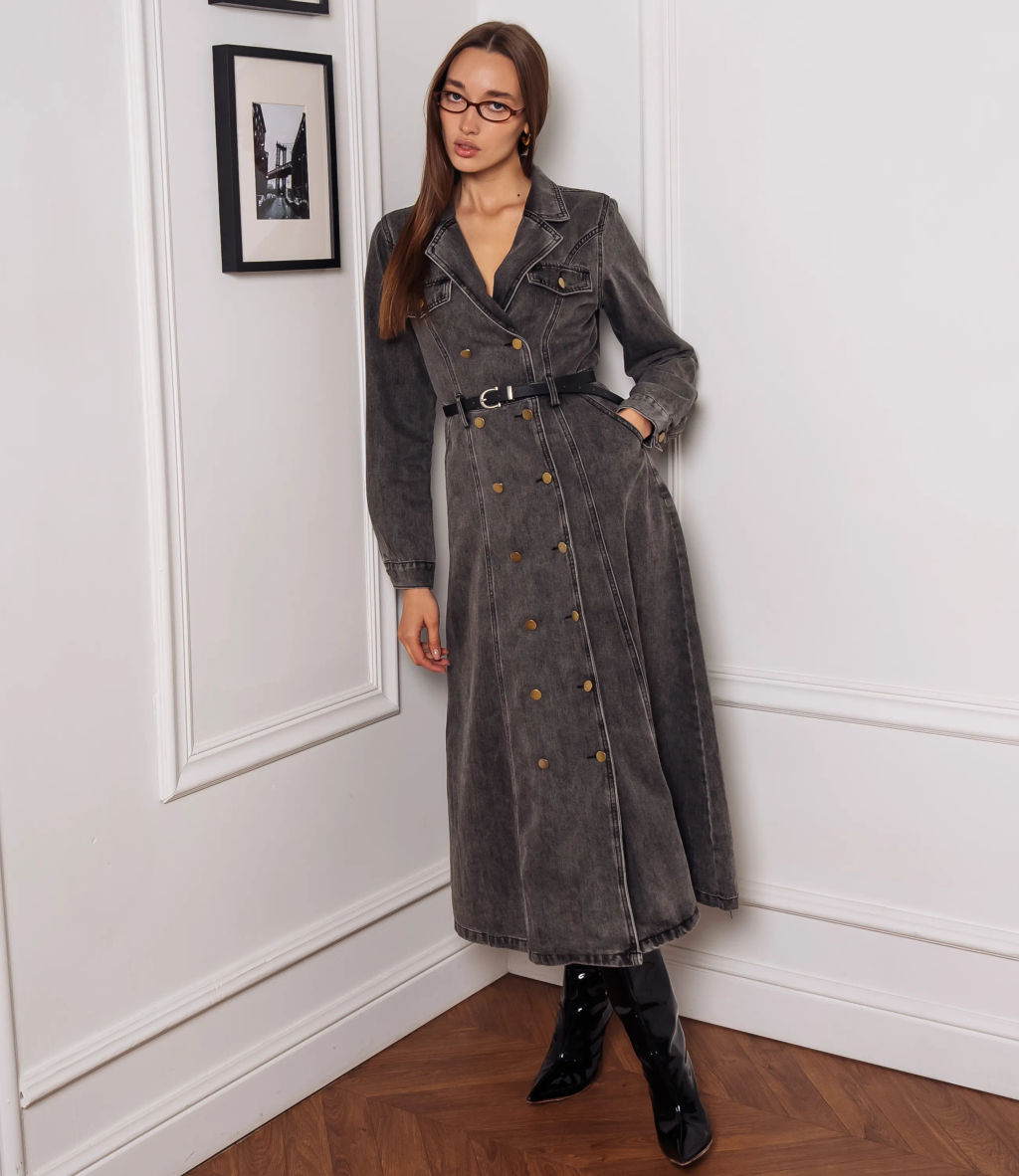 Джинсовое платье #КТ8523 (2), серый - Dommod фото 2