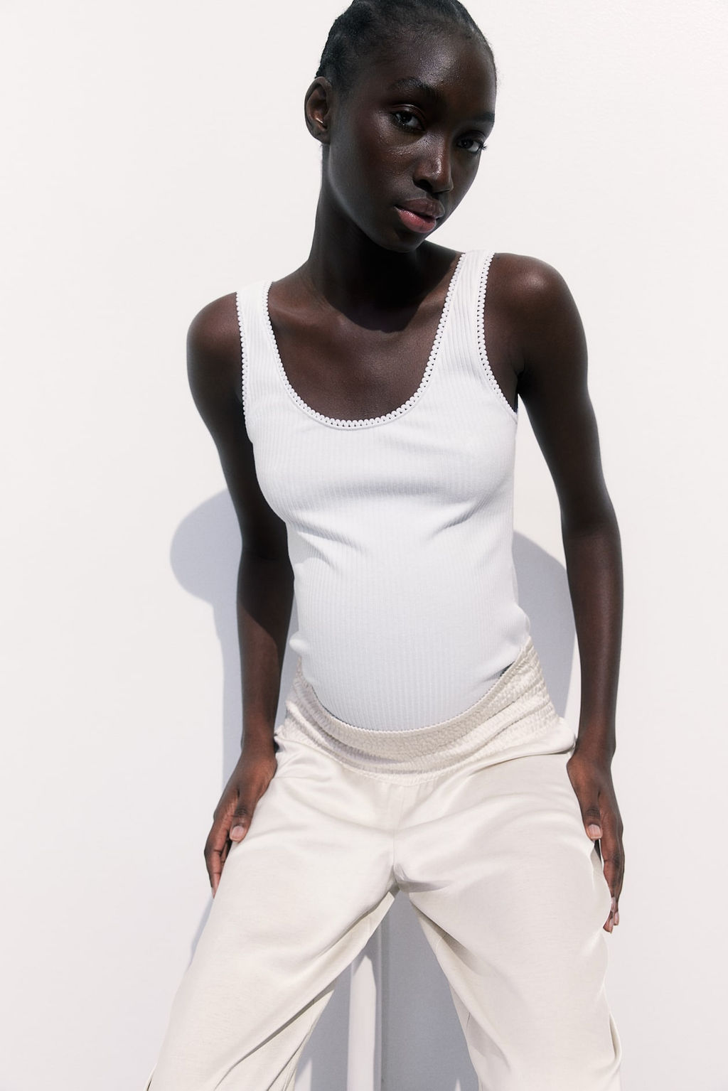 MAMA Pantalon de saten Before & After - H&m фото 2