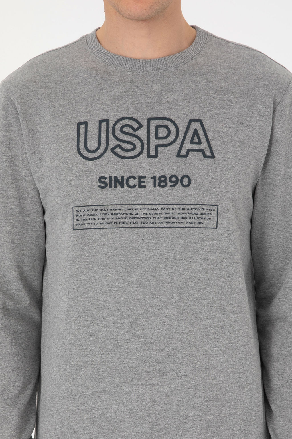 Erkek Gri Melanj Sweatshirt - U.s. polo assn фото 12