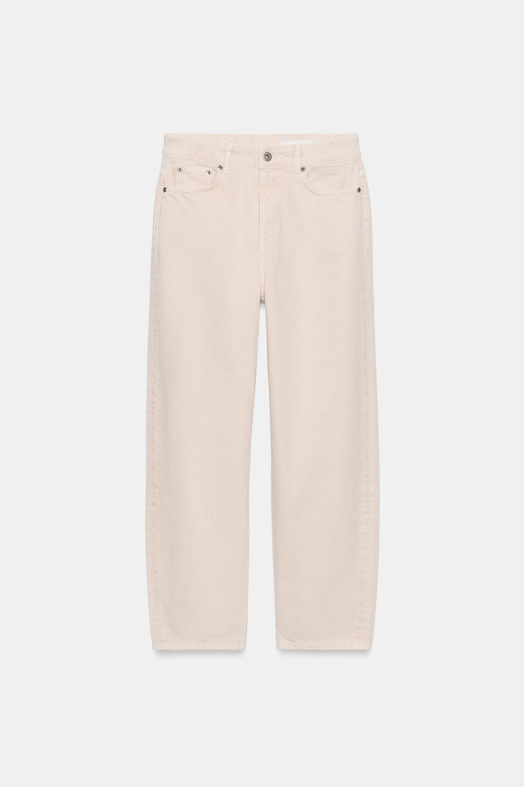 JEANS ZW COLLECTION TAPERED TIRO MEDIO / Blanco / Rosa - Zara фото 6