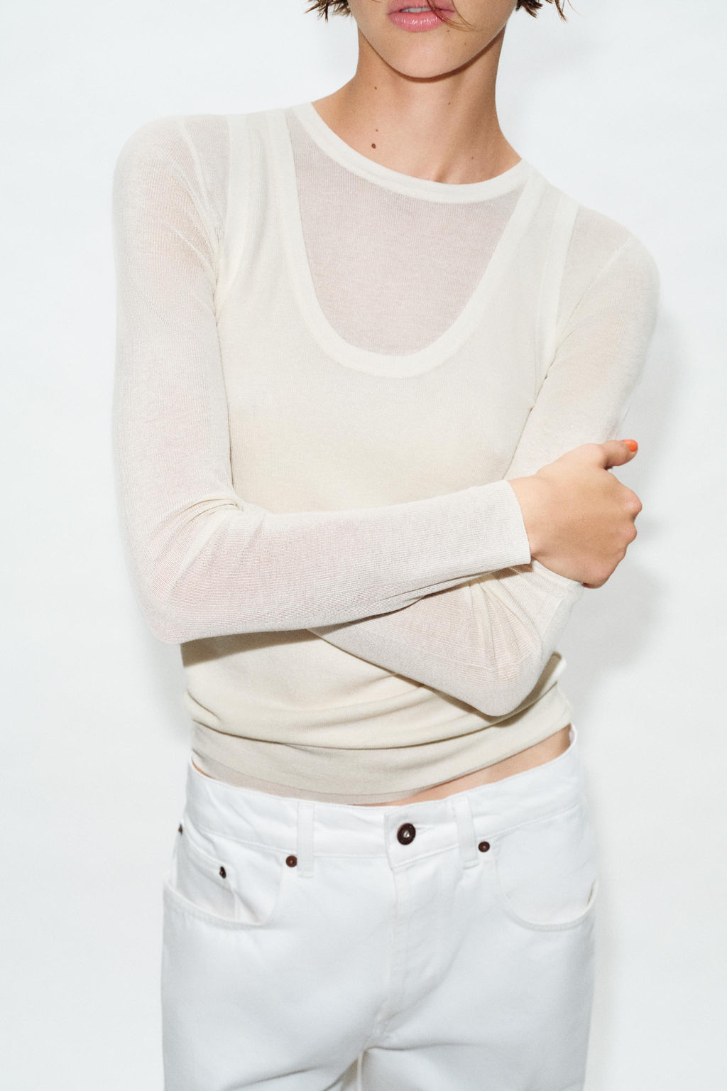 DOUBLE KNIT TOP - Zara фото 9