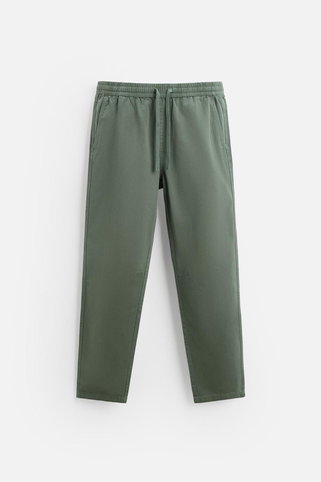 WASHED JOGGER WAIST TROUSERS - Zara фото 32