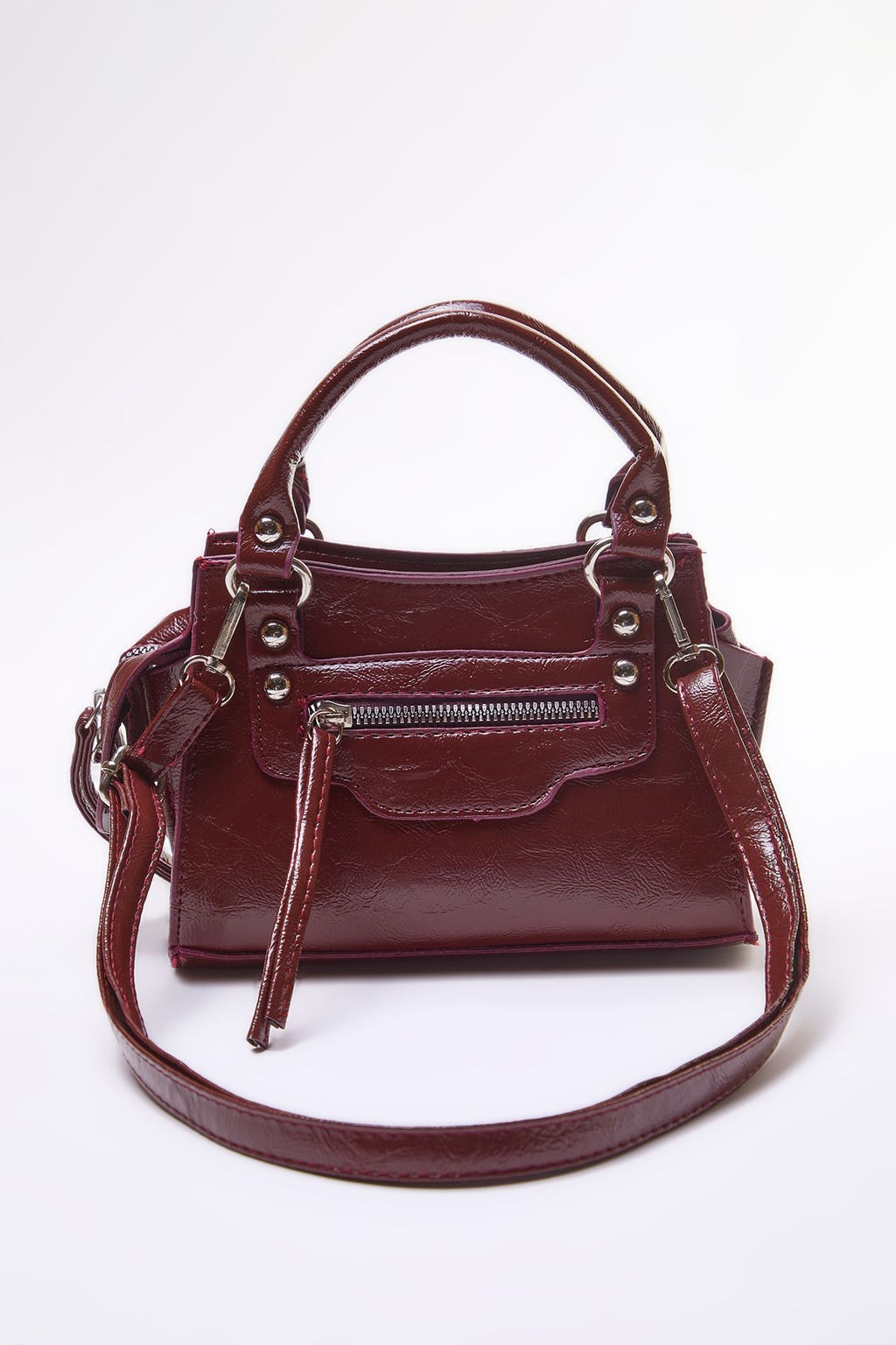 Bordo Capraz Ask?l? Kad?n Mini Boy Tote Canta TWOAW25OC00004