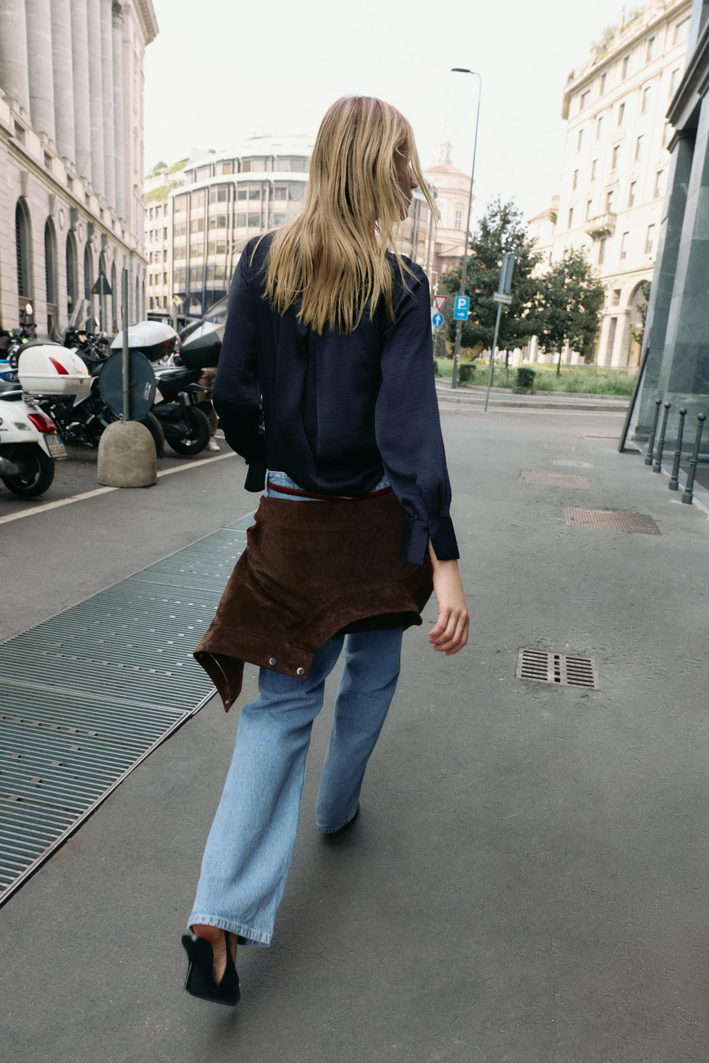 SATIN SHIRT WITH VENT - Zara фото 3