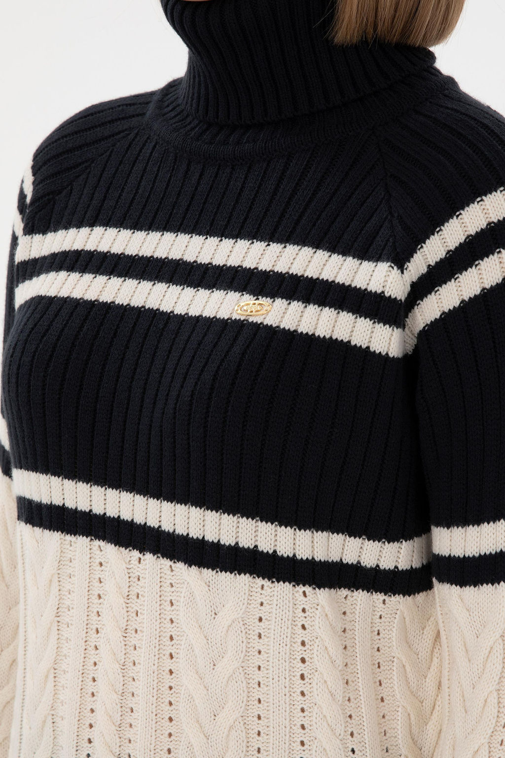 Женщина темно -синий свитер Неожиданная скидка в корзине - U.s. polo assn фото 7